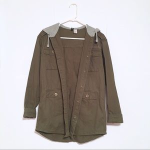 H&M Military/Army Jacket with Grey Hood